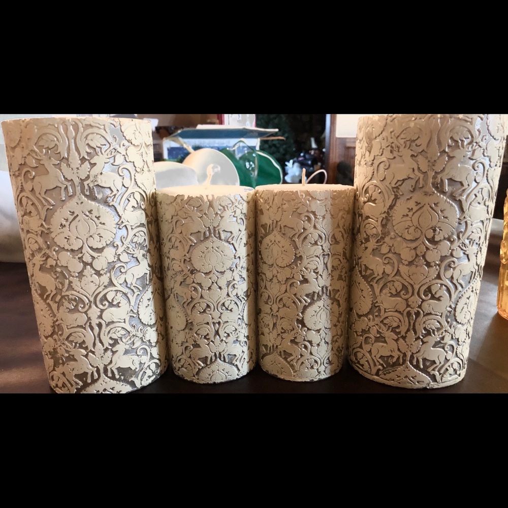 Pottery Barn Florentine Wedding Candles